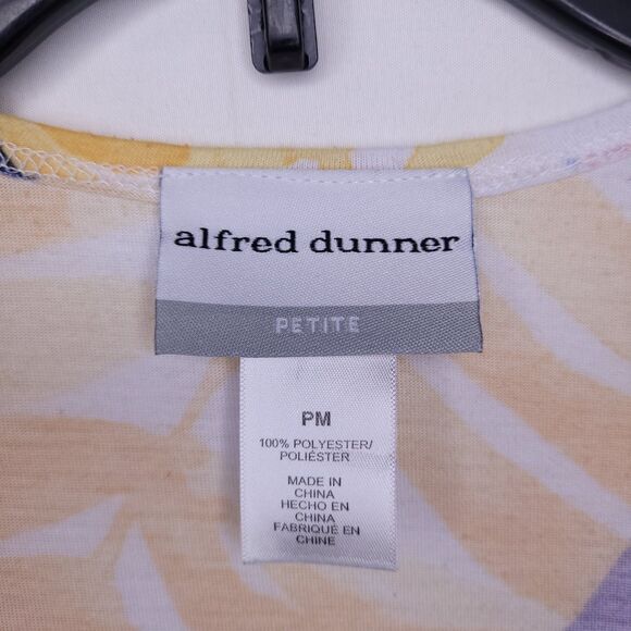 Alfred Dunner Top Medium Petite Colorful Tropical Floral - Picture 9 of 10